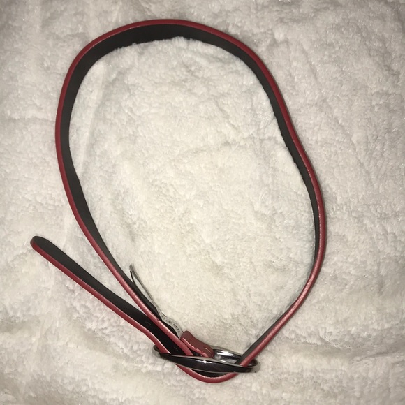 Express Red Belt with Silver Buckle - Picture 3 of 4